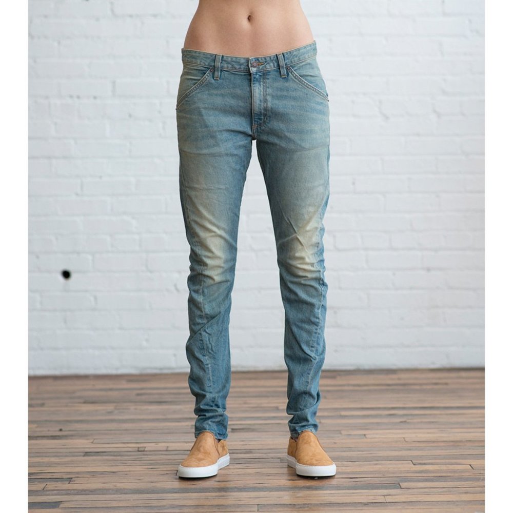 6397 Twisted Seam Skinny Jeans Medium Wash Size 30 Selvedge